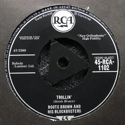 Boots Brown And His Blockbusters - Trollin' / Jim Twangy