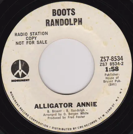 Boots Randolph - Lookin' / Alligator Annie