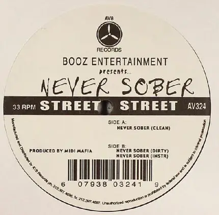 Booz Entertainment - Presents 'Never Sober'