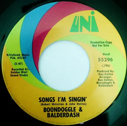 Boondoggle & Balderdash - Any Road / Songs I'm Singing