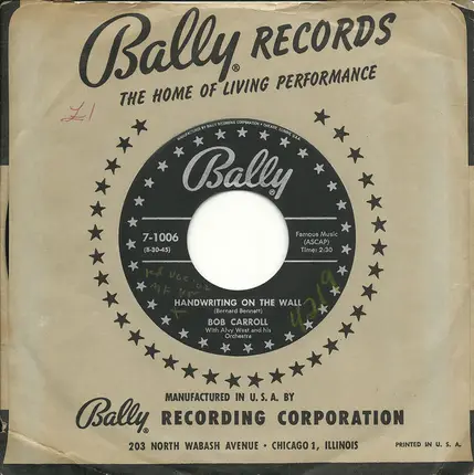 Bob Carroll - Red Confetti, Pink Balloons, and Tambourines / Handwriting On The Wall
