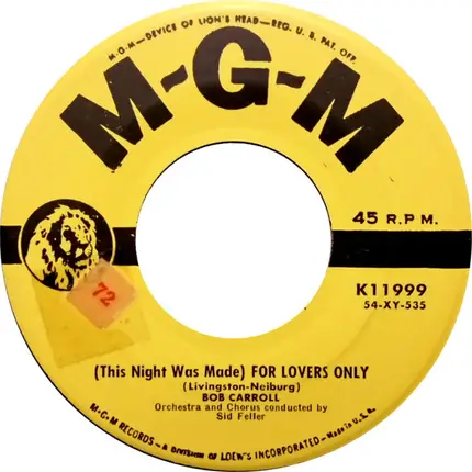 Bob Carroll - Somebody's Thinking Of You Tonight