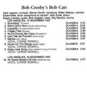 CD - Bob Crosby And The Bob Cats - Bob Crosby's Bob Cats Volume 1 1937-1938
