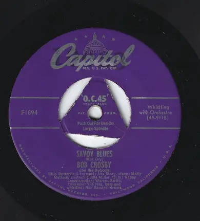 Bob Crosby And The Bob Cats - Savoy Blues / Cryin' Shame