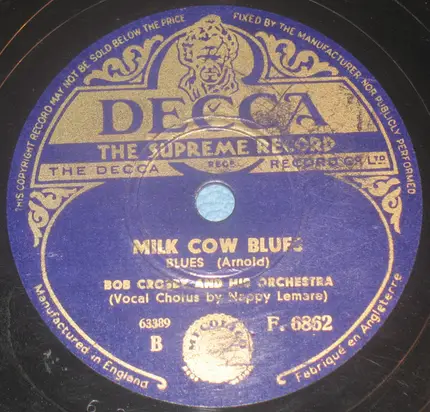 Bob Crosby And His Orchestra - Yancey Special / Milk Cow Blues