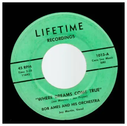 Bob Ames And His Orchestra - Where Dreams Come True/You Stepped Out Of A Dream