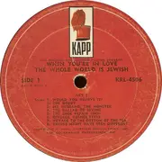 LP - Bob Booker & George Foster - When You're In Love The Whole World Is Jewish - Mono