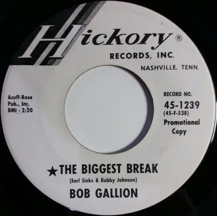 Bob Gallion - The Biggest Break / Much Too Young To Die