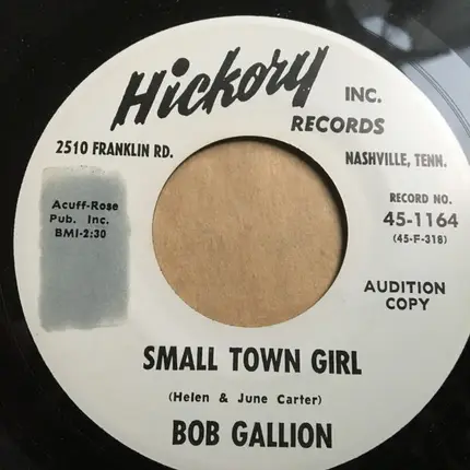 Bob Gallion - Small Town Girl