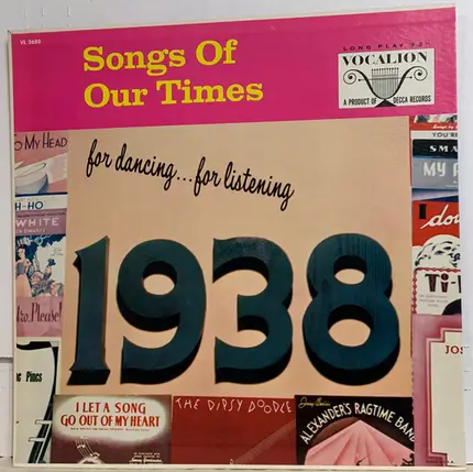 Bob Grant And His Orchestra - Songs Of Our Times - Song Hits Of 1938