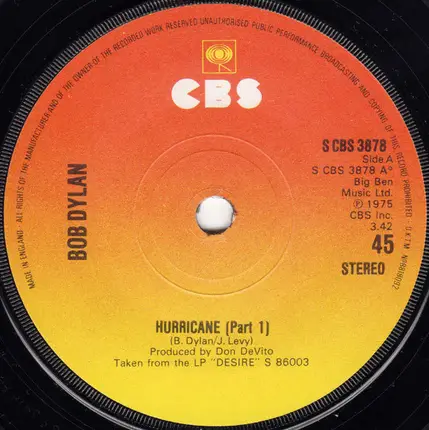 Bob Dylan - Hurricane (Part 1)