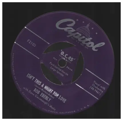 Bob Eberly With Dave Cavanaugh's Music - Hills of Pride