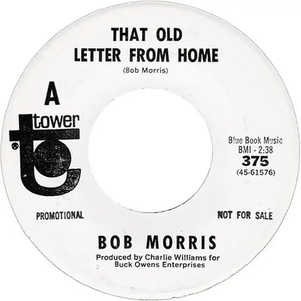 Bob Morris - That Old Letter From Home
