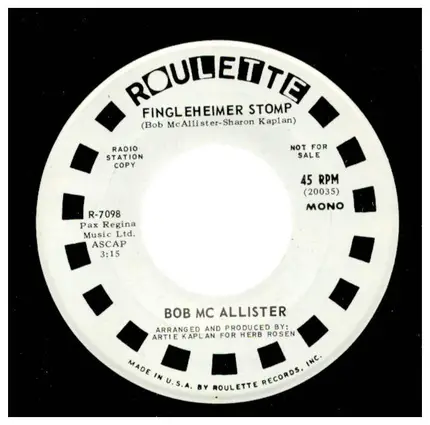 Bob mc Allister - Fingl Eheimer Stomp