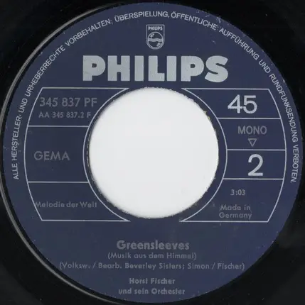 Bob Stewart Und Sein Orchester , Horst Fischer Und Sein Orchester - Old, OId Mississippi - Greensleeves