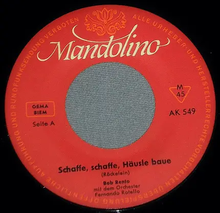 Bob Rento - Schaffe, Schaffe, Häusle Baue