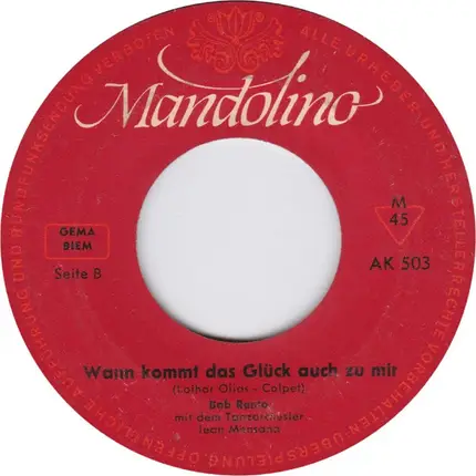 Bob Rento - Junge Komm Bald Wieder