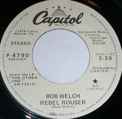 Bob Welch - Rebel Rouser