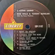 LP - Bob Wills & Tommy Duncan With The Texas Playboys - A Living Legend - Mono