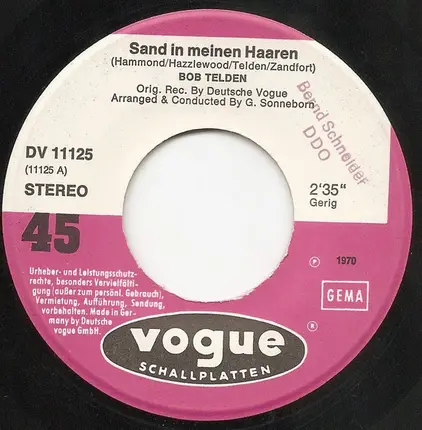 Bob Telden - Sand In Meinen Haaren