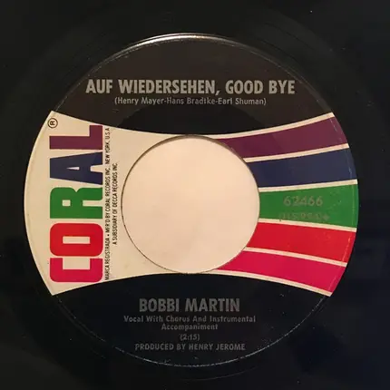 Bobbi Martin - There Are No Rules / Auf Weidersehen, Good Bye
