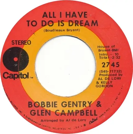 Bobbie Gentry And Glen Campbell - All I Have To Do Is Dream