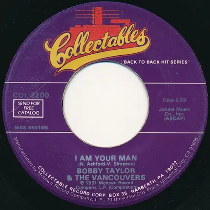 Bobby Taylor & The Vancouvers - Does Your Mama Know About Me / I Am Your Man