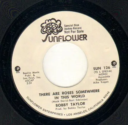 Bobby Taylor - There Are Roses Somewhere In This World