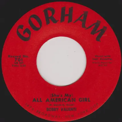 Bobby Valenti - Walkin'! / (She's My) All American Girl