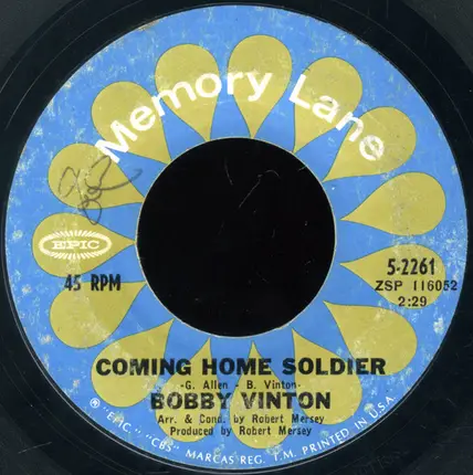 Bobby Vinton - Tears / Coming Home Soldier