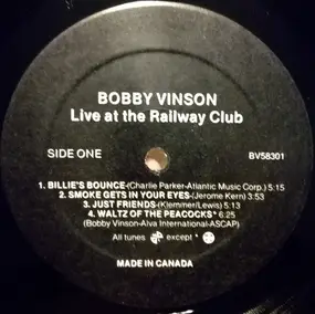 Bobby Vinson - Live At The Railway Club