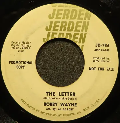 Bobby Wayne - The Letter