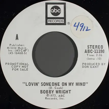 Bobby Wright - Lovin' Someone On My Mind