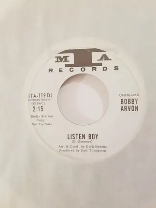 Bobby Arvon - Listen Boy