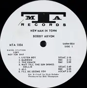 LP - Bobby Arvon - New Man In Town - Mono - Promo