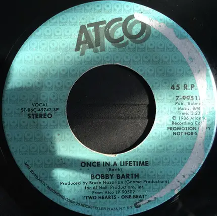 Bobby Barth - Once In A Lifetime