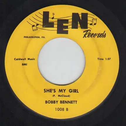 Bobby Bennett - The Plea / She's My Girl