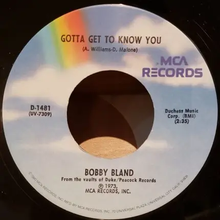 Bobby Bland - Stormy Monday Blues / Gotta Get To Know You