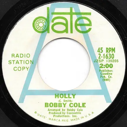 Bobby Cole - Holly / The Omen
