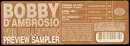12inch Vinyl Single - Bobby D'Ambrosio - The Collection Preview Sampler