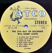 LP - Bobby Darin - The 25th Day Of December With Bobby Darin