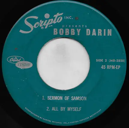 Bobby Darin - Scripto Inc. Presents Bobby Darin