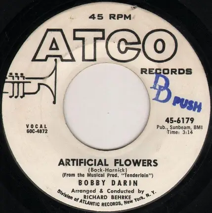 Bobby Darin - Somebody To Love / Artificial Flowers