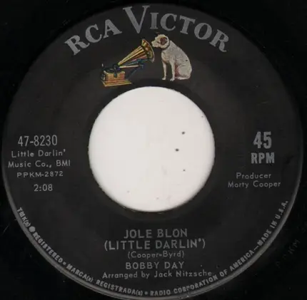 Bobby Day - Down On My Knees / Jole Blon (Little Darlin')