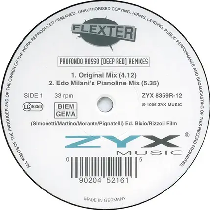 Bobby Flexter - Profondo Rosso (Deep Red) (Remixes)