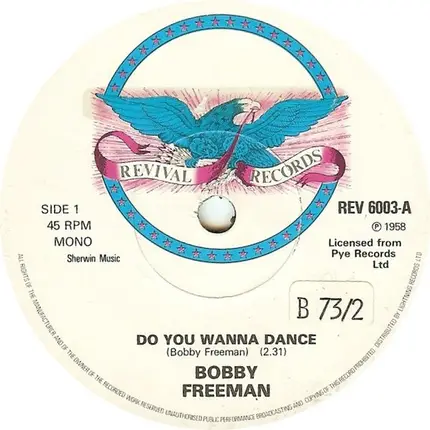 Bobby Freeman - Do You Wanna Dance
