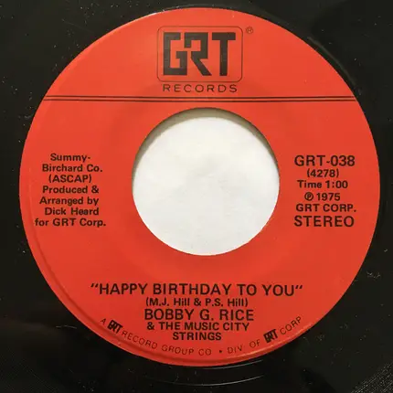 Bobby G. Rice & The Music City Strings - Happy Anniversary / Happy Birthday To You