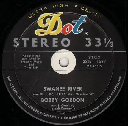 Bobby Gordon - My Old Kentucky Home / Swanee River
