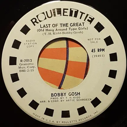 Bobby Gosh - 853 10th Avenue / Last Of The Great