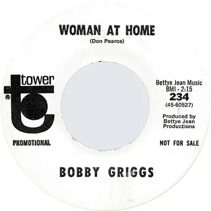Bobby Griggs - Woman At Home / Dead Man's Cave